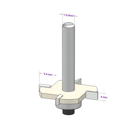 Trimmer 4x32mm Polo Bit (4Teeth)