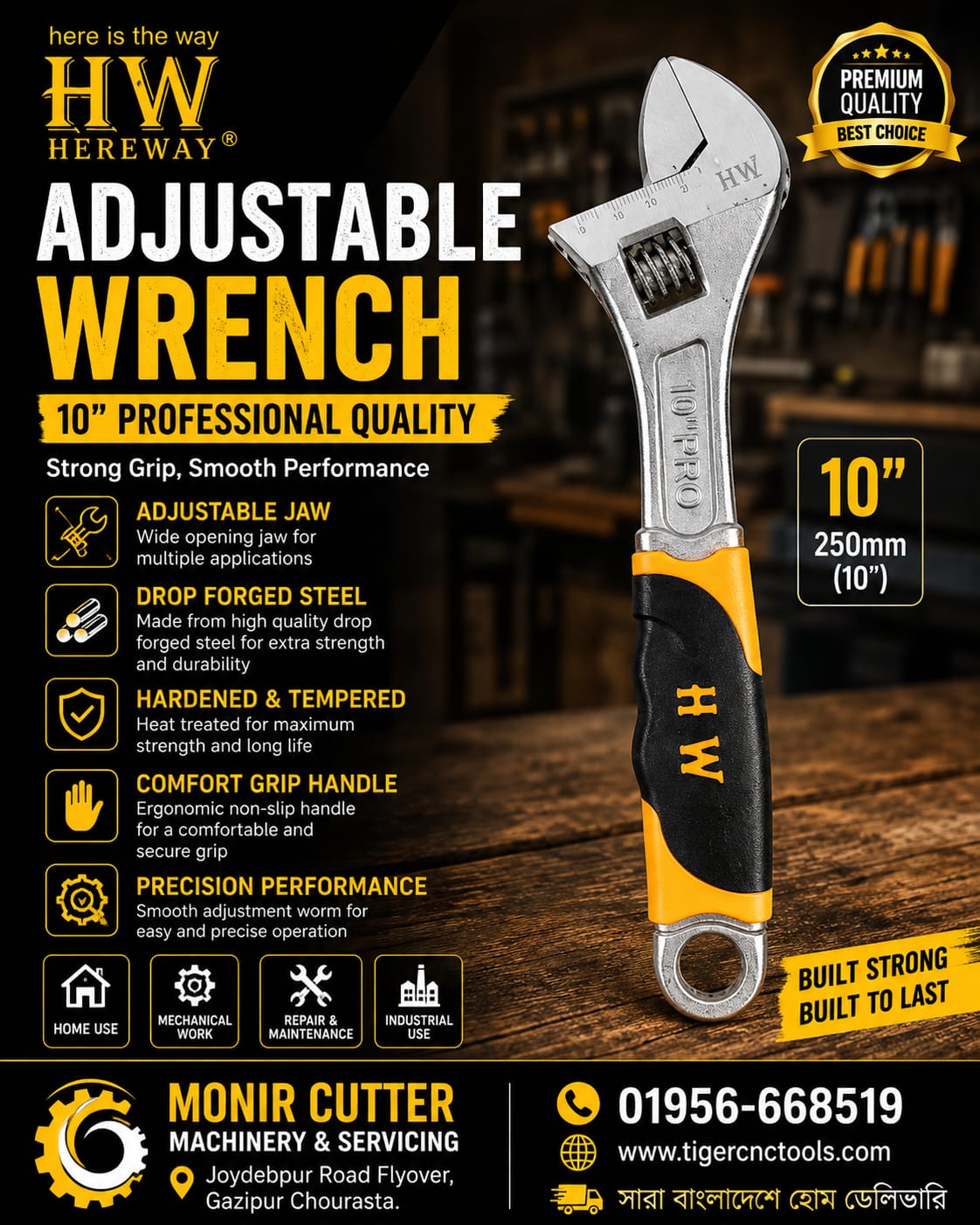 HW Adjustable Wrench 10 ince